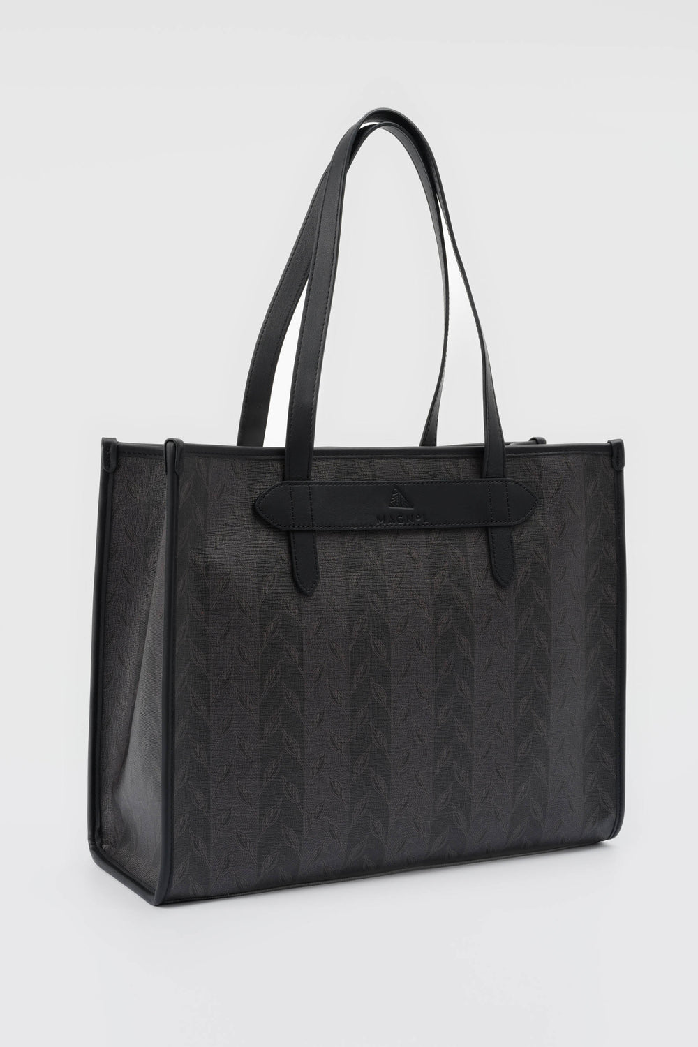 LEAF MONOGRAM - TOTE BAG  LARGE SİYAH GRİ