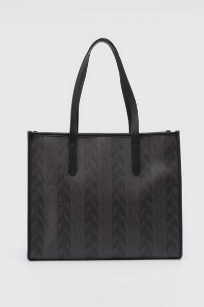 LEAF MONOGRAM - TOTE BAG  LARGE SİYAH GRİ