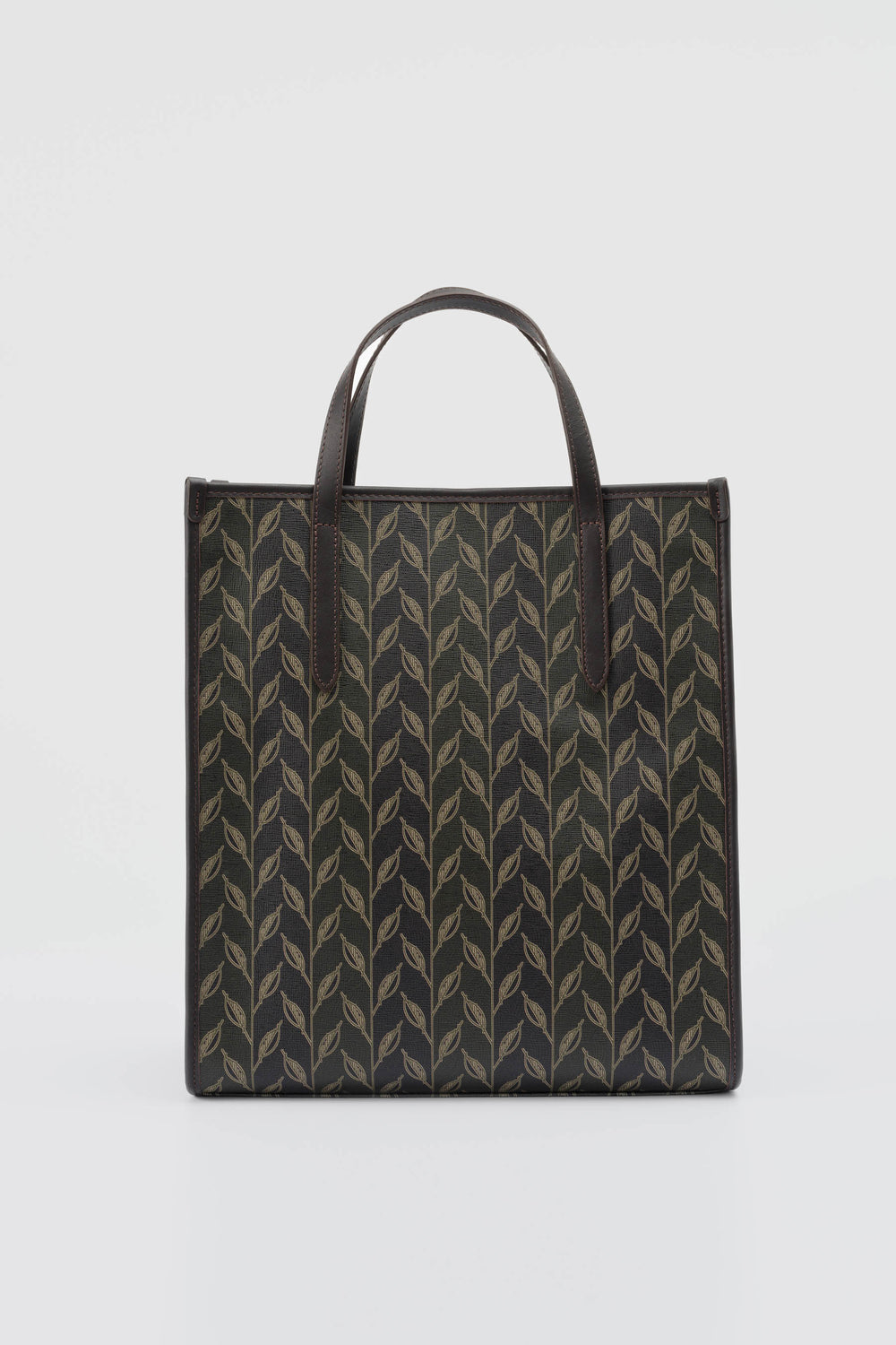 LEAF MONOGRAM - TOTE BAG MEDIUM -ECRU / GREEN