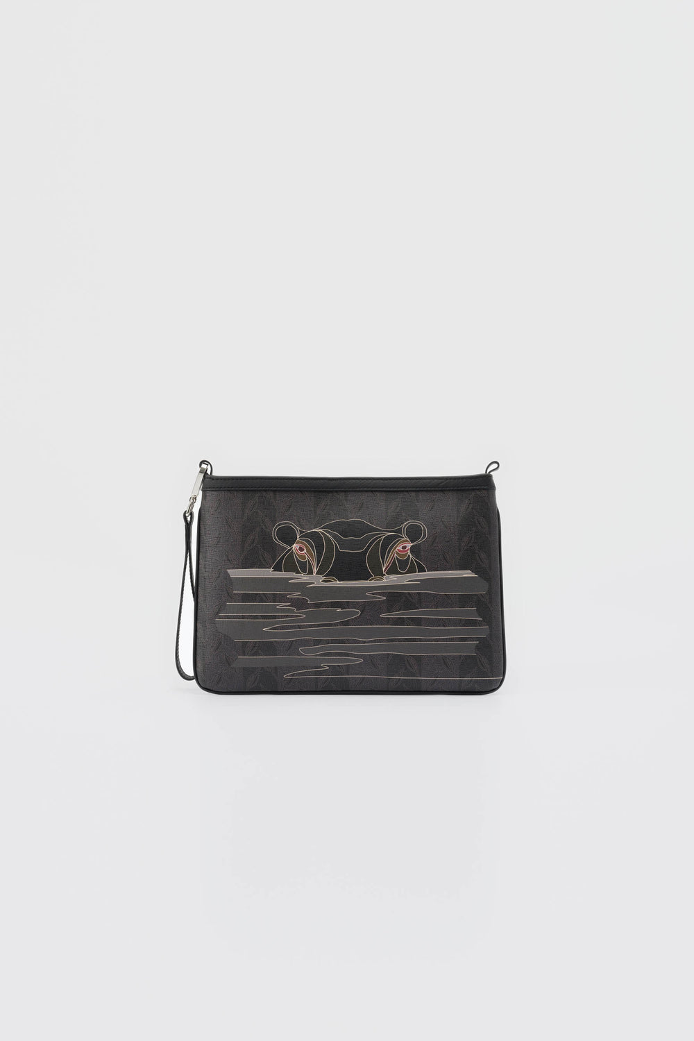 LEAF MONOGRAM MINI CLUTCH - SİYAH GORGOPS