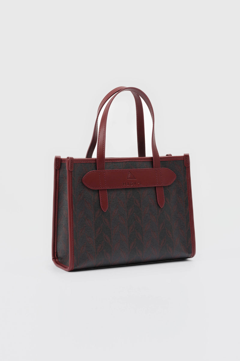 LEAF MONOGRAM - MINI BAG BORDO GRİ