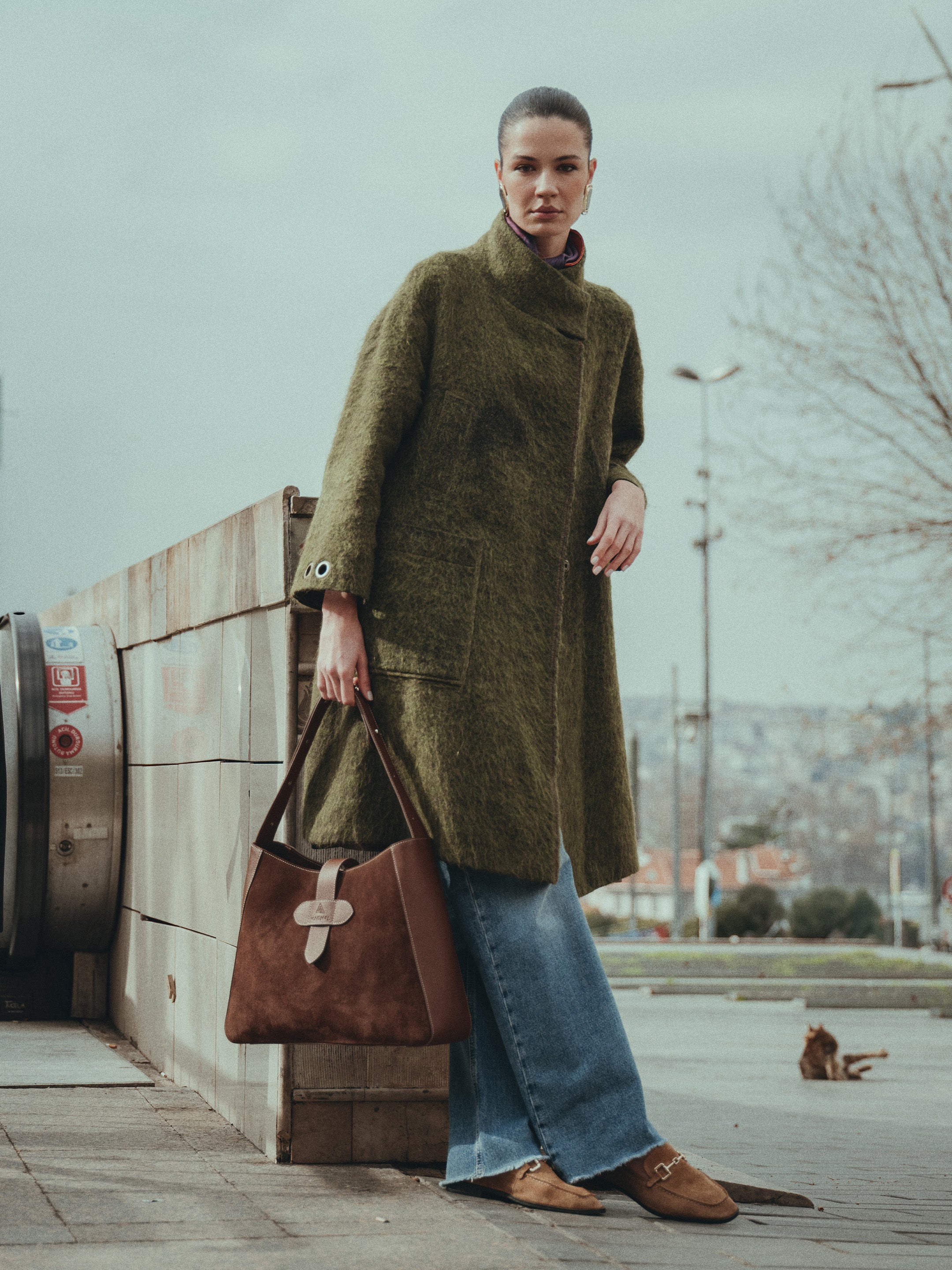 SONIA HOBO - TABA SÜET DERİ