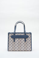 LEAF MONOGRAM - MINI BAG - MAVİ BEYAZ