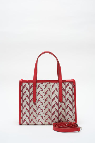 LEAF MONOGRAM - MINI BAG - KIRMIZI BEYAZ