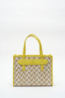LEAF MONOGRAM - MINI BAG - SARI BEYAZ