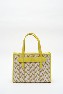 LEAF MONOGRAM - MINI BAG - SARI BEYAZ