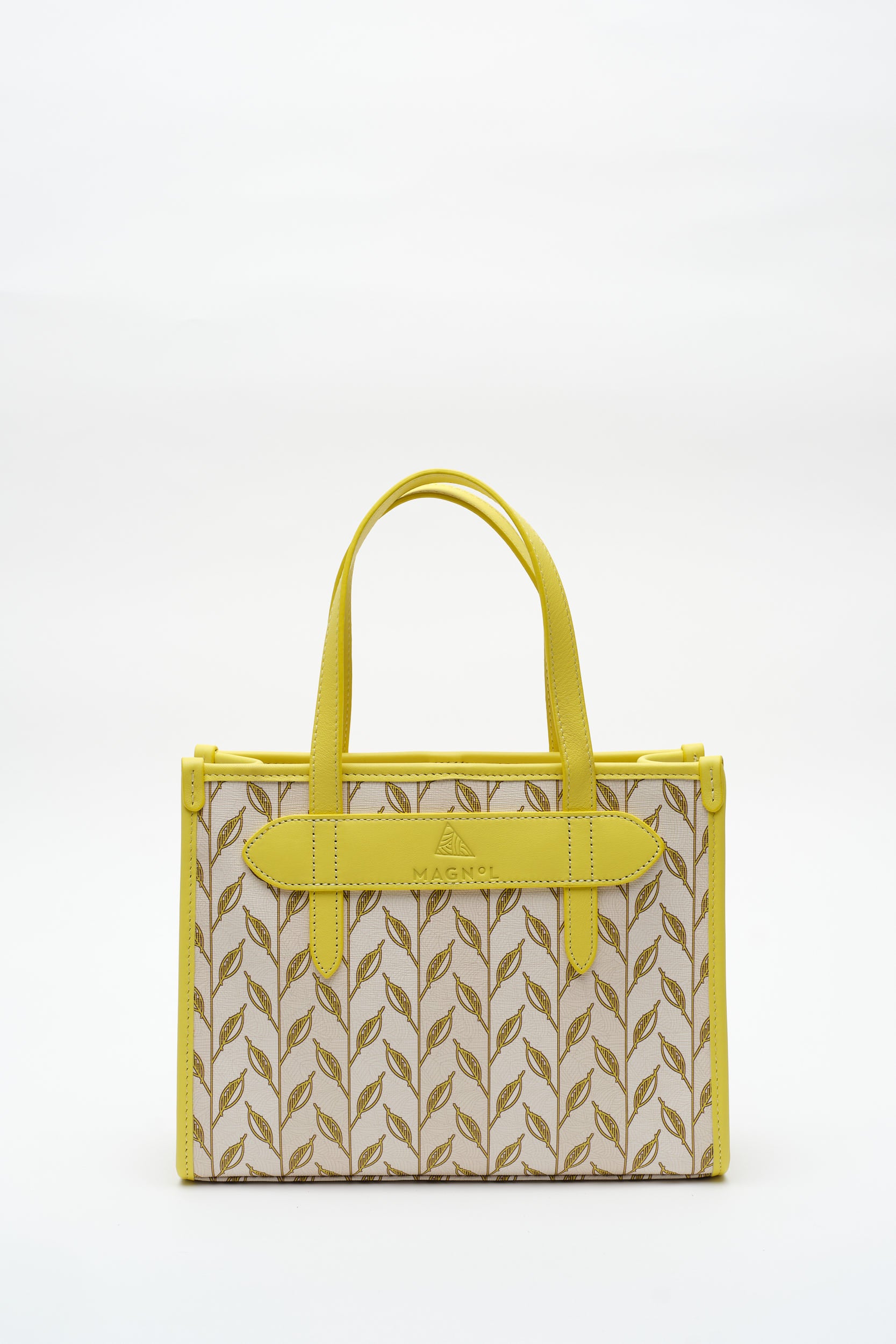 LEAF MONOGRAM - MINI BAG - SARI BEYAZ
