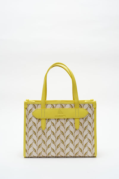 LEAF MONOGRAM - MINI BAG - SARI BEYAZ