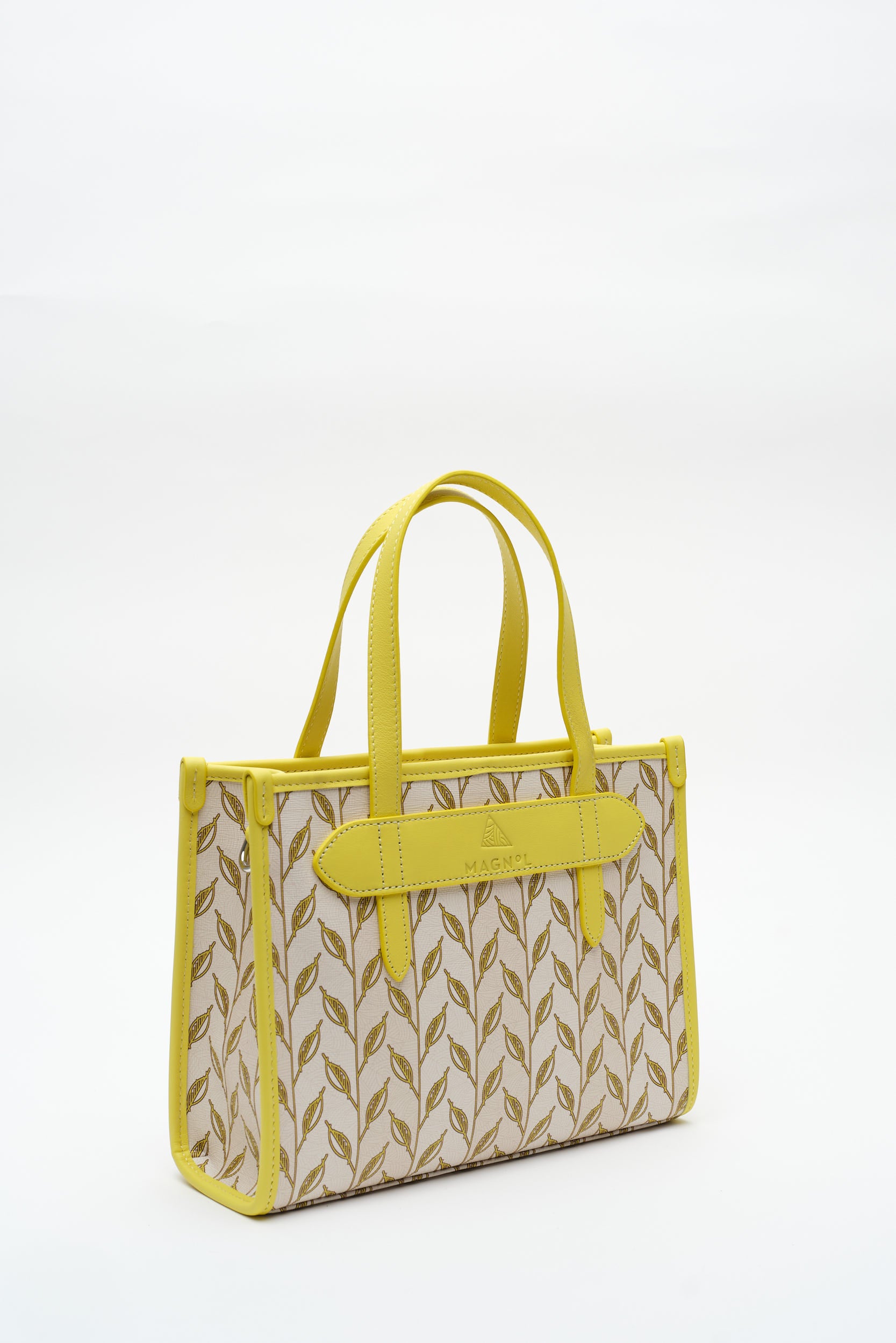 LEAF MONOGRAM - MINI BAG - SARI BEYAZ