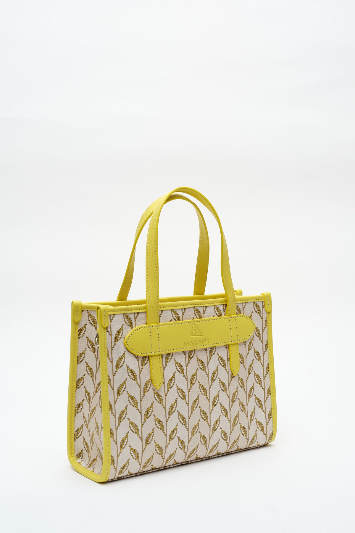 LEAF MONOGRAM - MINI BAG - SARI BEYAZ
