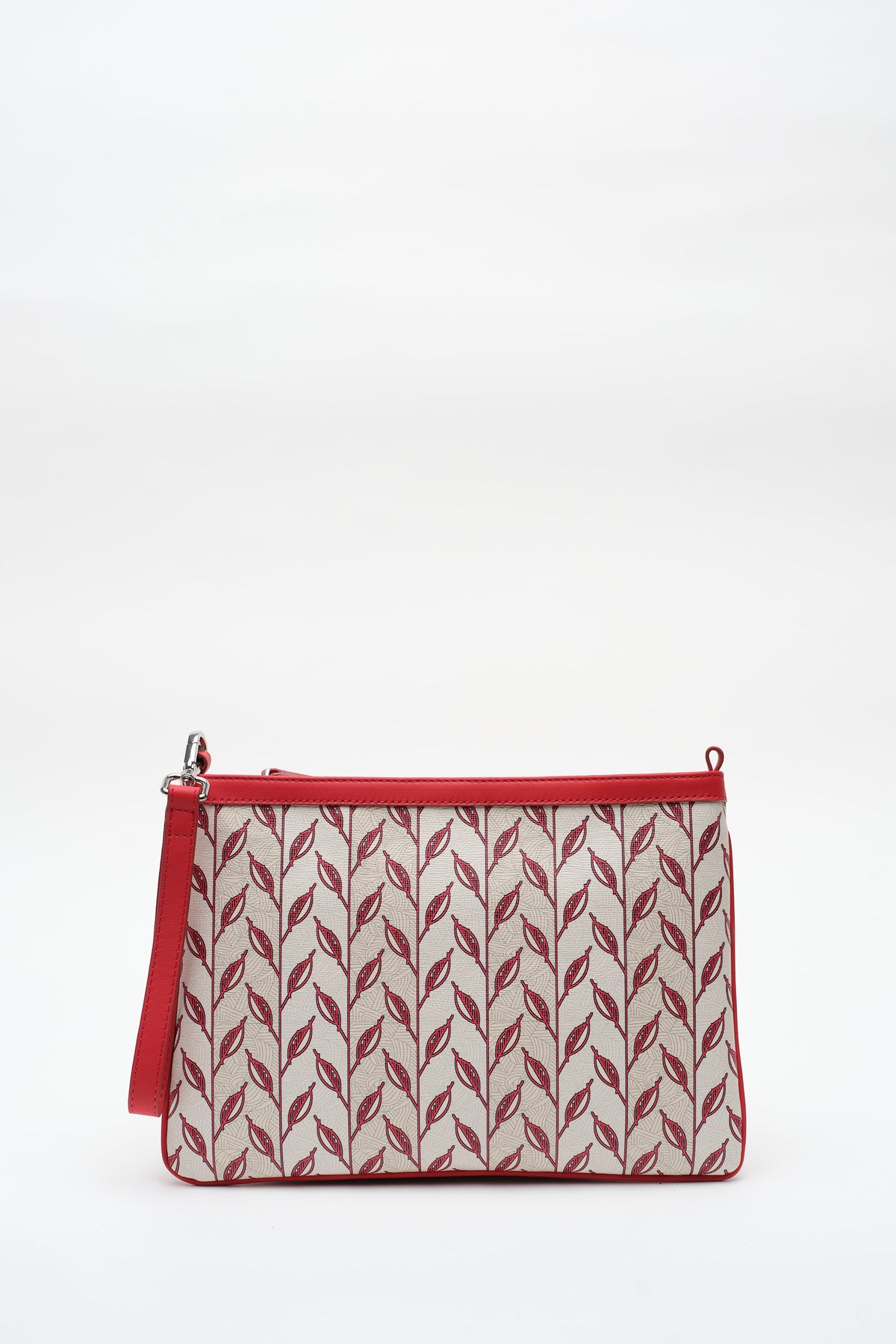 LEAF MONOGRAM MINI CLUTCH - KIRMIZI BEYAZ