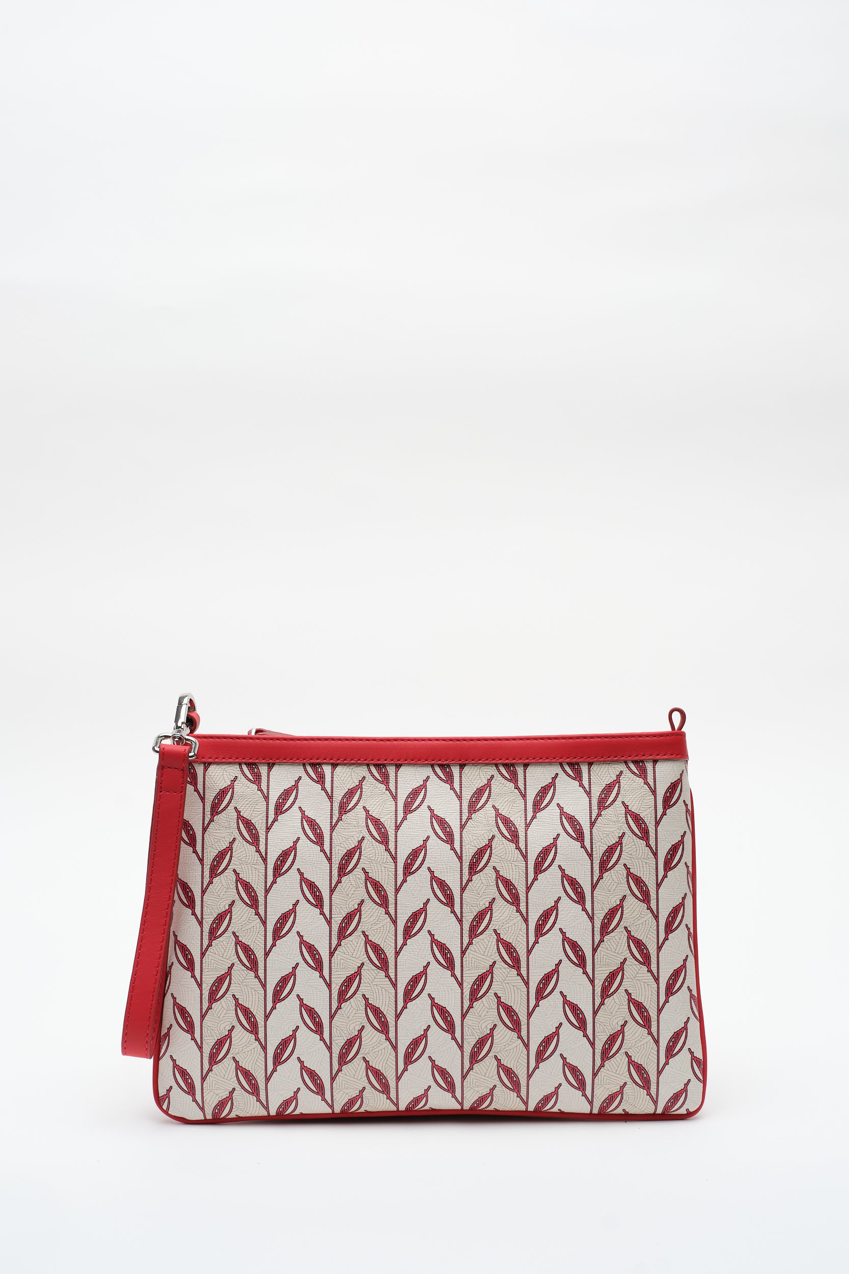 LEAF MONOGRAM MINI CLUTCH - KIRMIZI BEYAZ