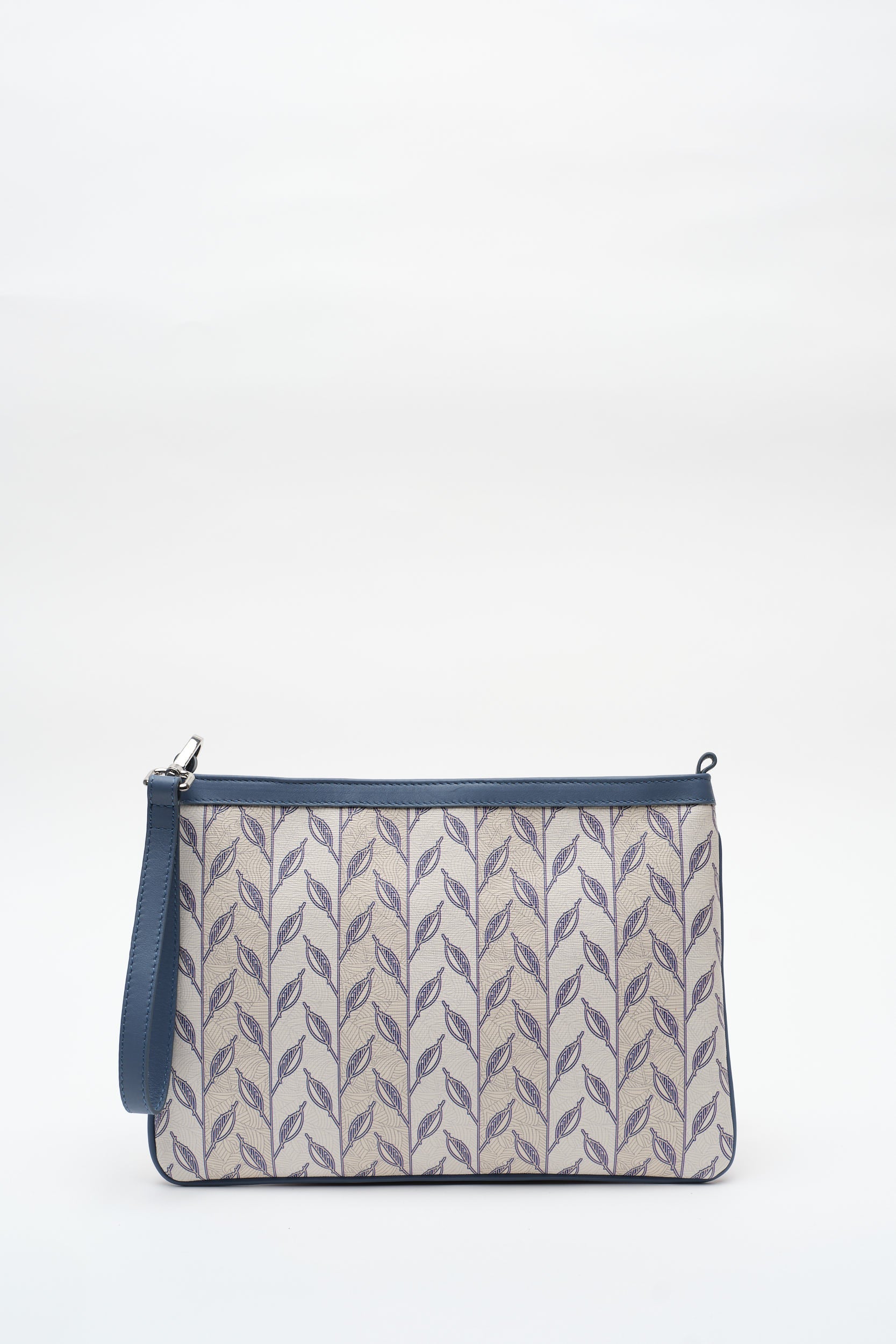 LEAF MONOGRAM MINI CLUTCH - MAVİ BEYAZ