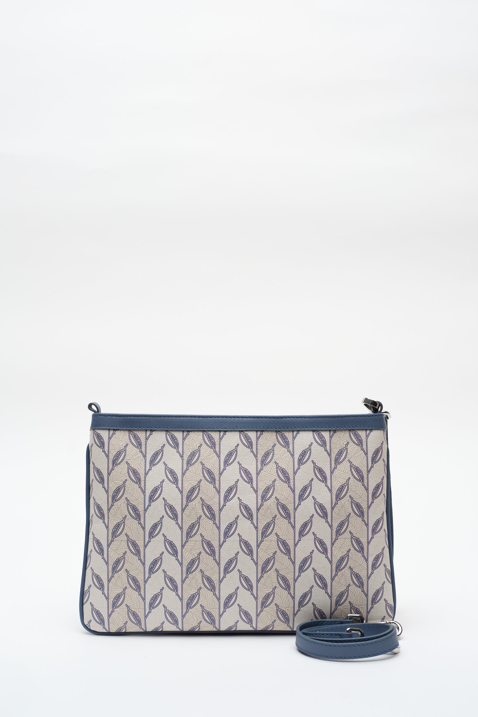 LEAF MONOGRAM MINI CLUTCH - MAVİ BEYAZ