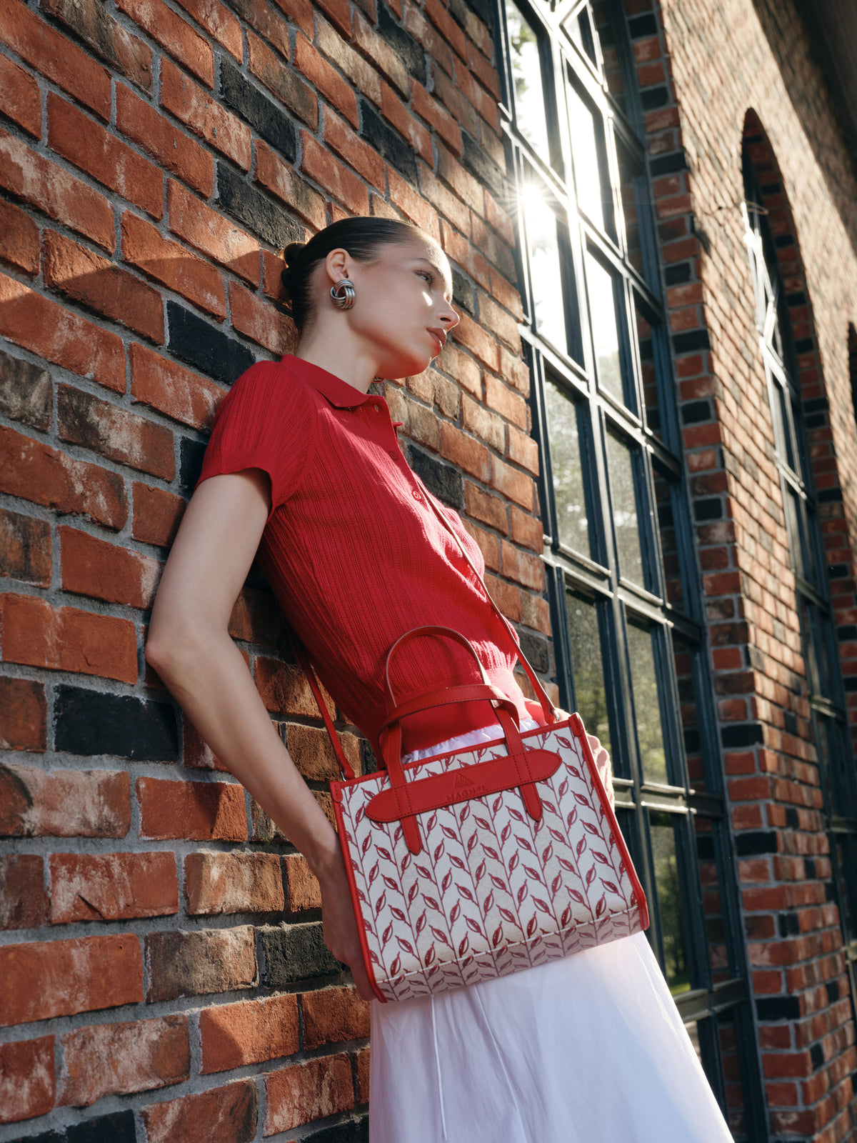 LEAF MONOGRAM - MINI BAG - KIRMIZI BEYAZ