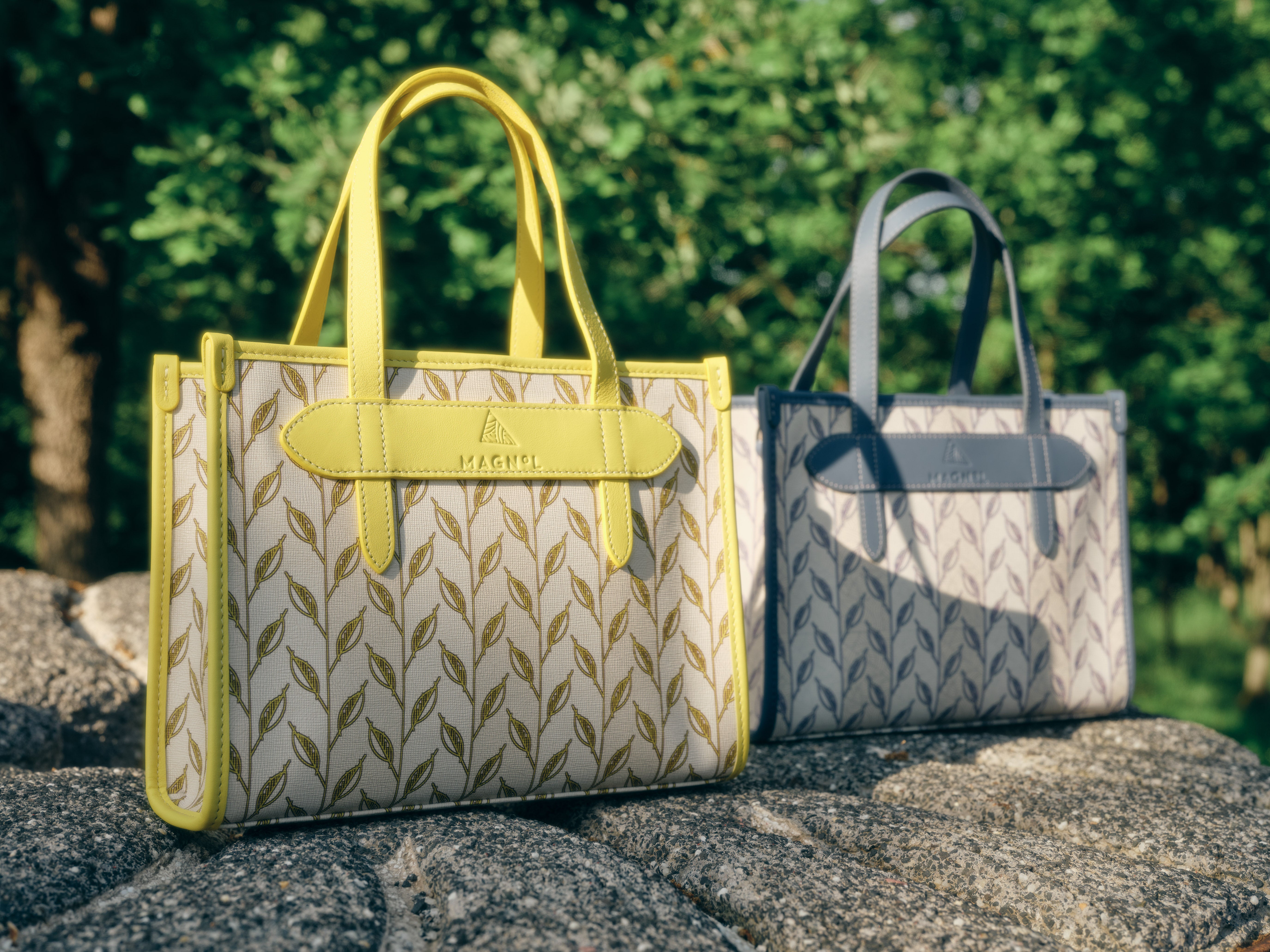 LEAF MONOGRAM - MINI BAG - SARI BEYAZ