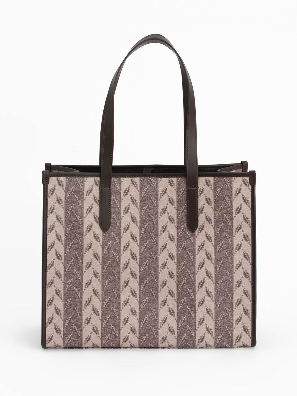 LEAF MONOGRAM - TOTE BAG  LARGE - KREM KAHVE
