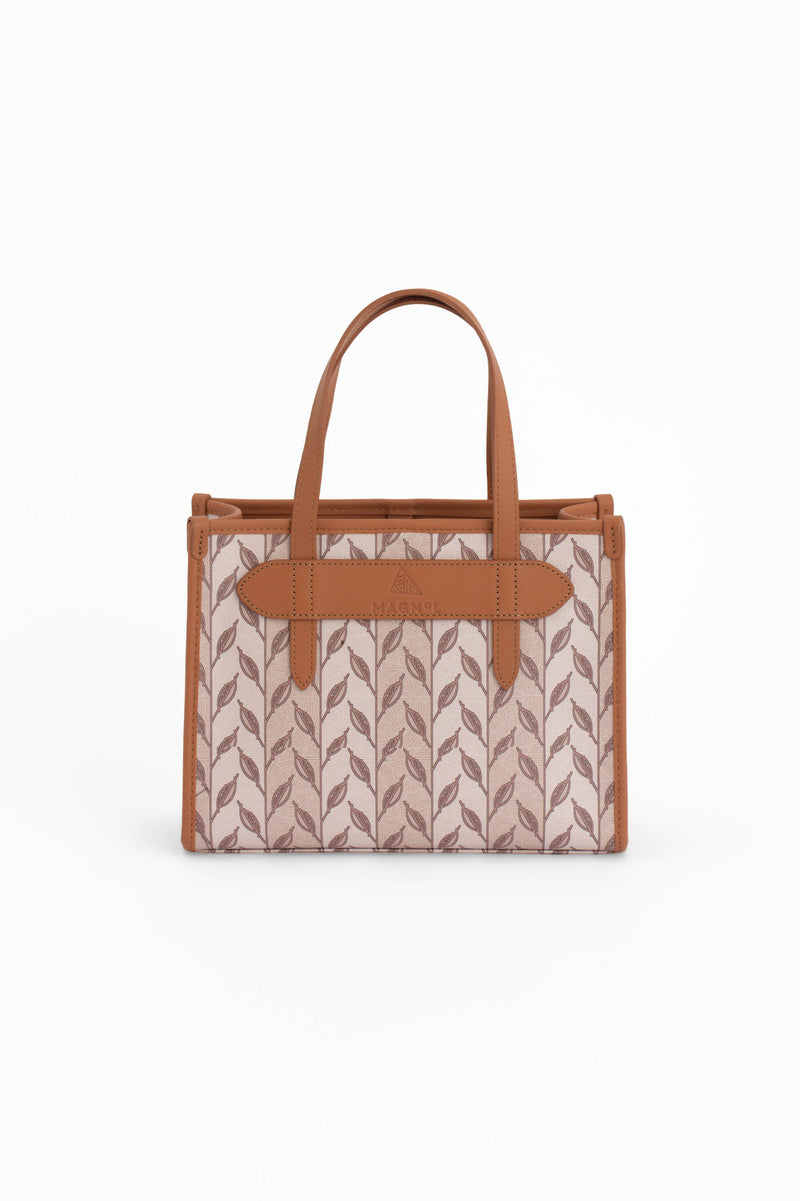 LEAF MONOGRAM - MINI BAG - KREM TABA