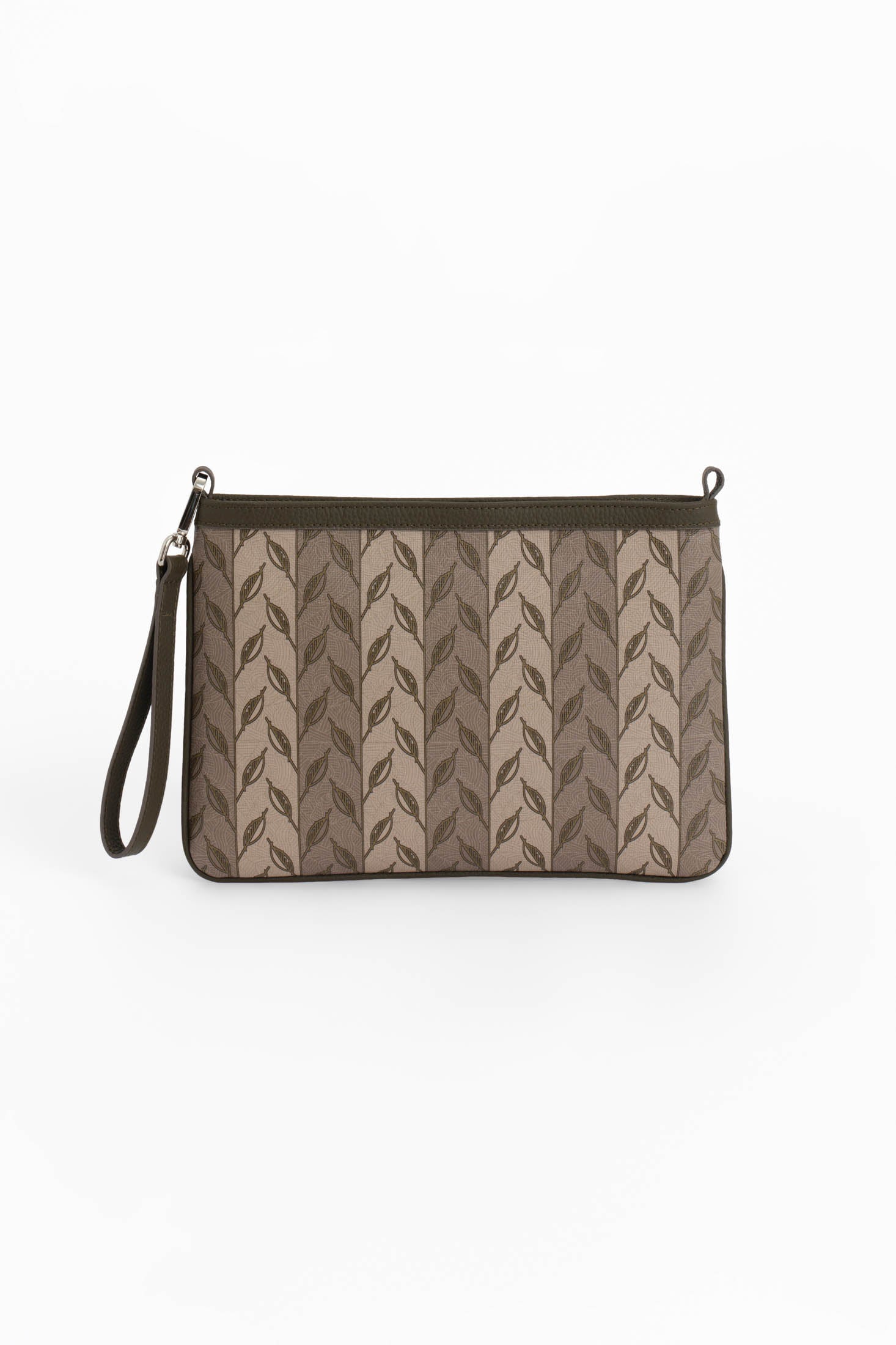 LEAF MONOGRAM MINI CLUTCH - YEŞİL