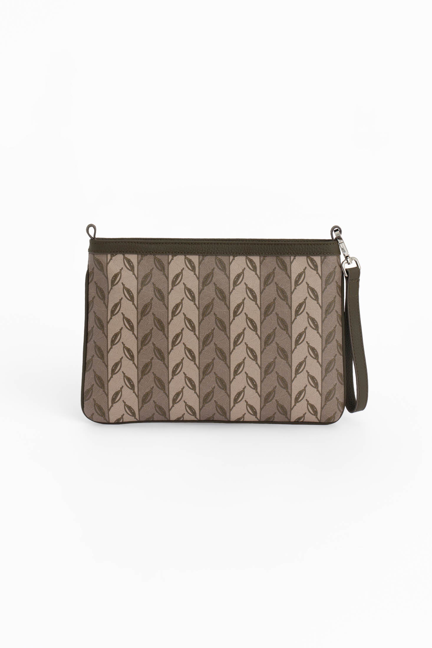 LEAF MONOGRAM MINI CLUTCH - YEŞİL