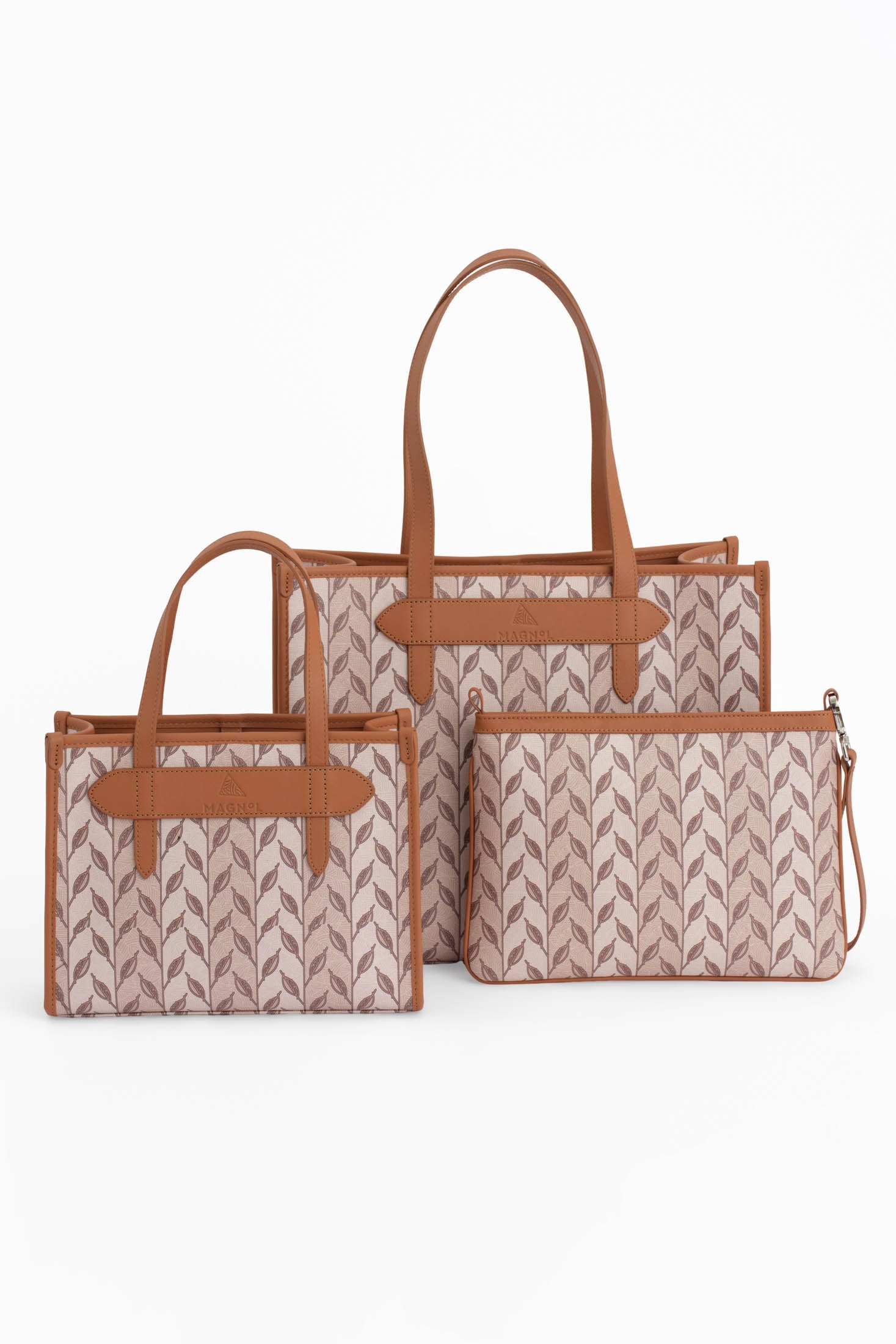 LEAF MONOGRAM - MINI BAG - GREEN BROWN