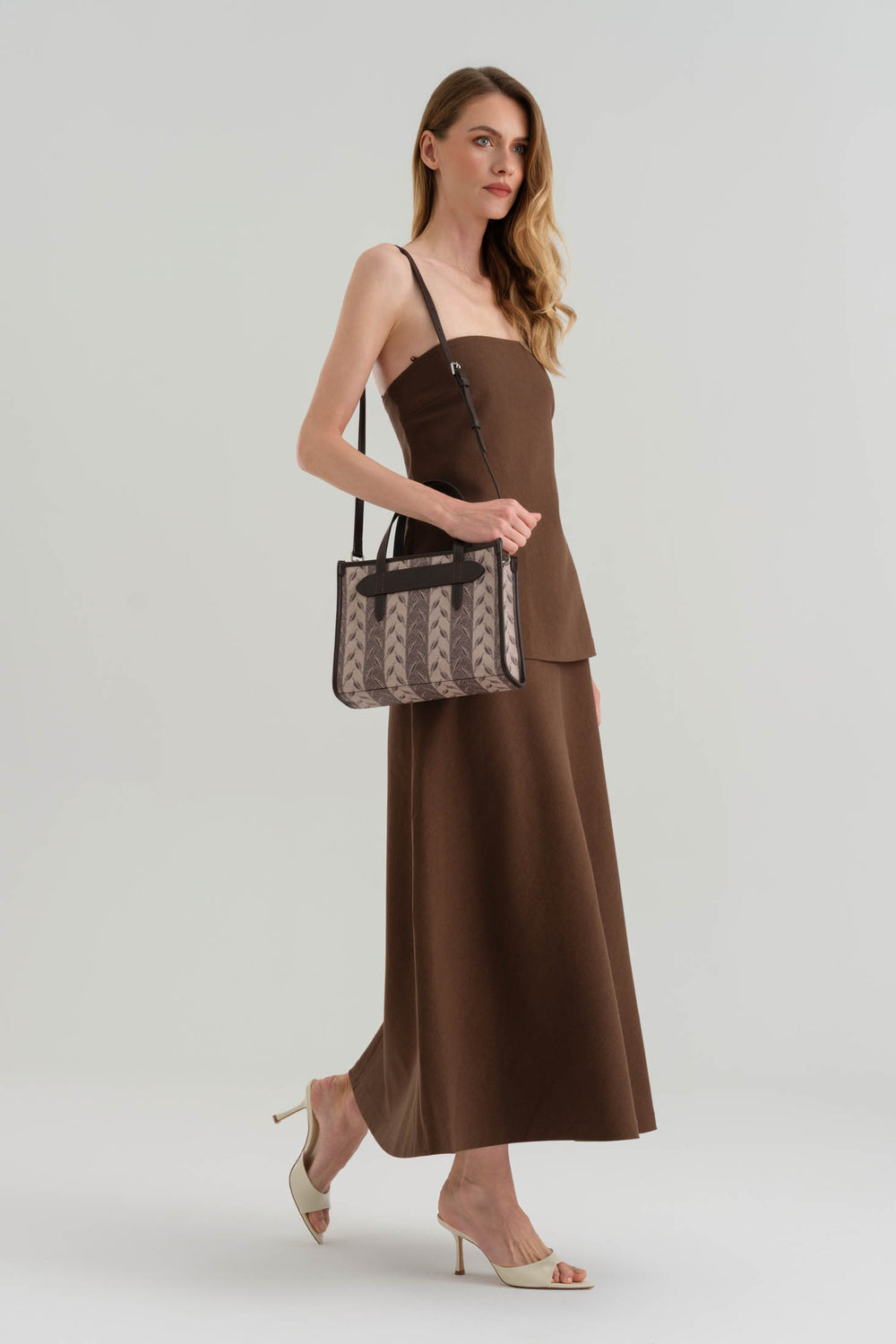 LEAF MONOGRAM - MINI BAG - KREM KAHVERENGİ