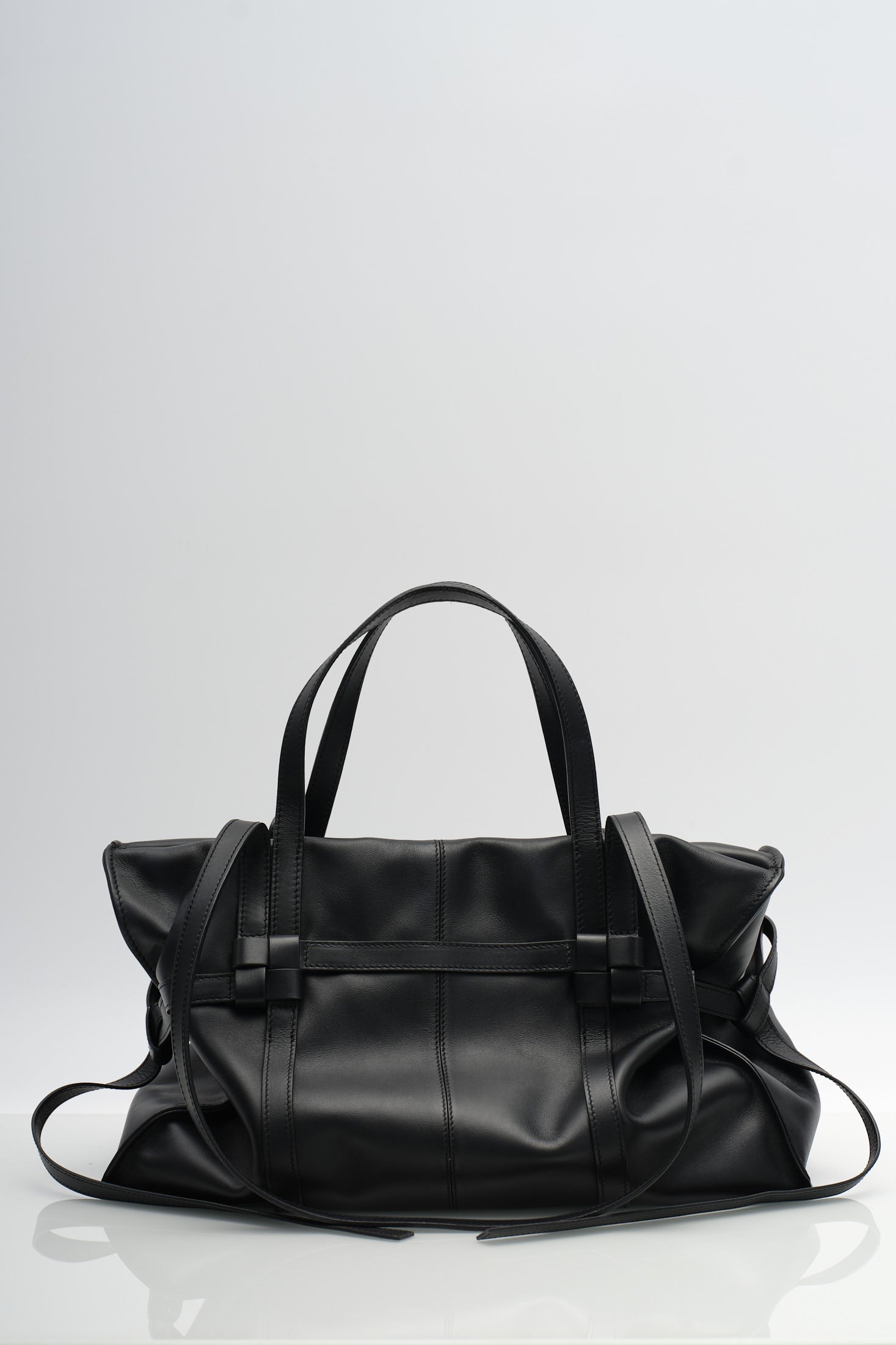 PIERRE OMUZ VE EL ÇANTASI - SİYAH YUMUŞAK  DERİ