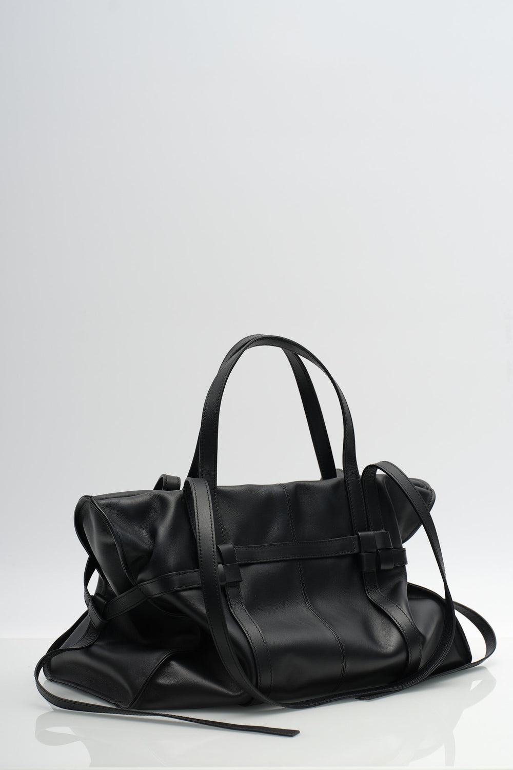 PIERRE OMUZ VE EL ÇANTASI - SİYAH YUMUŞAK  DERİ