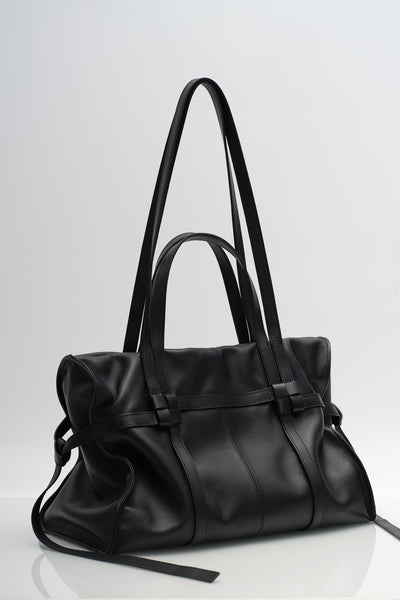 PIERRE OMUZ VE EL ÇANTASI - SİYAH YUMUŞAK  DERİ