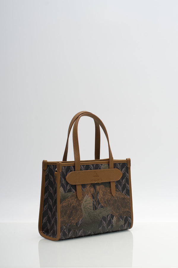 LEAF MONOGRAM - MINI BAG CRIMSON BEAK ECHO TABA