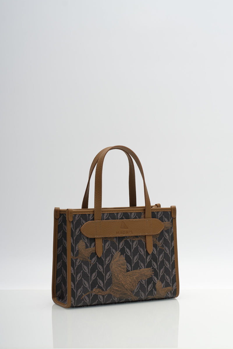 LEAF MONOGRAM - MINI BAG CRIMSON BEAK NOSTOS TABA