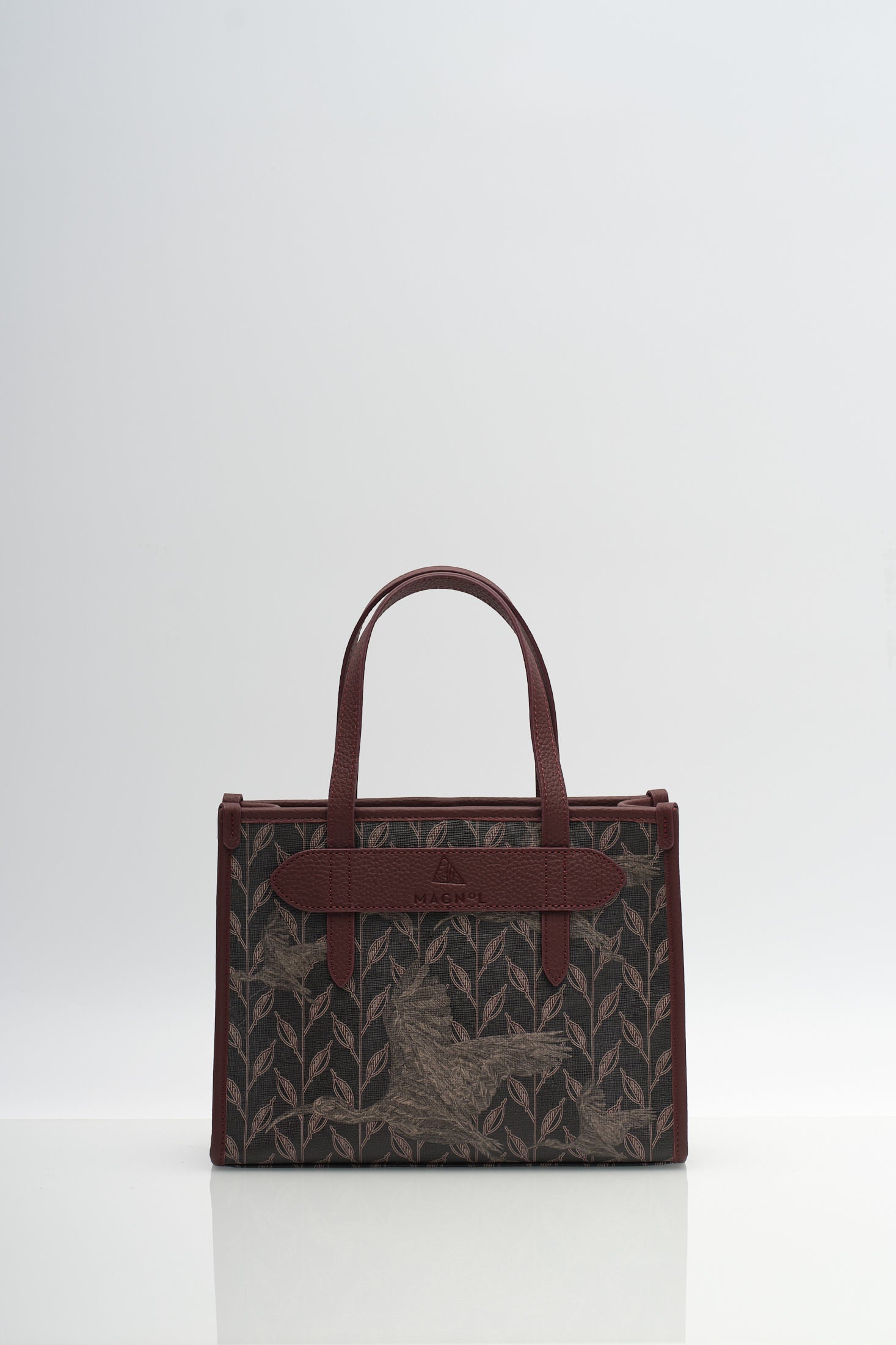 LEAF MONOGRAM - MINI BAG CRIMSON BEAK NOSTOS BORDO