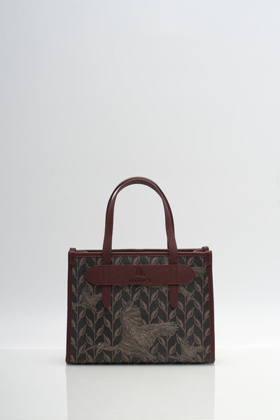 LEAF MONOGRAM - MINI BAG CRIMSON BEAK NOSTOS BORDO