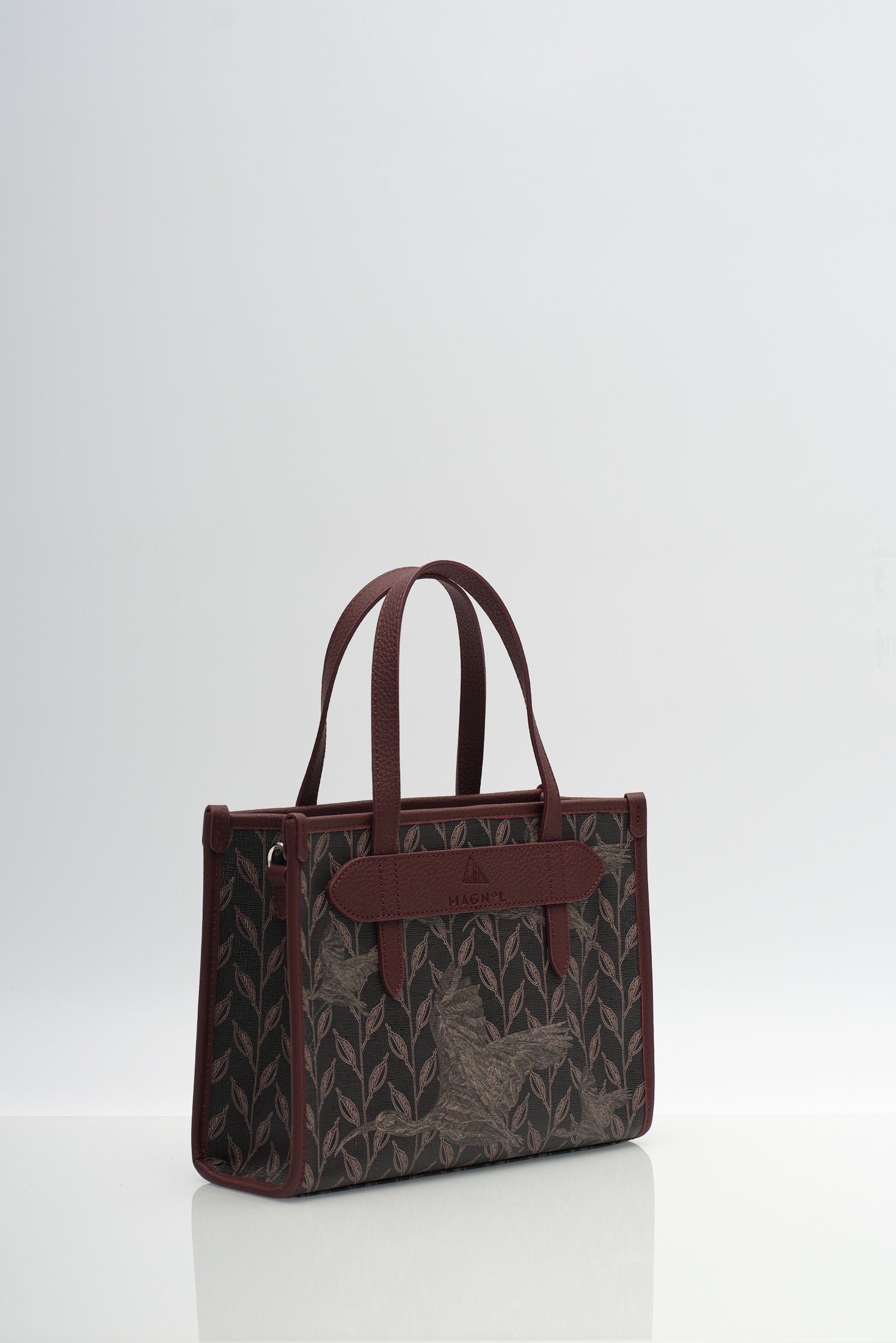LEAF MONOGRAM - MINI BAG CRIMSON BEAK NOSTOS BORDO