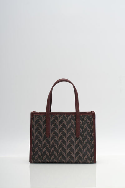 LEAF MONOGRAM - MINI BAG CRIMSON BEAK NOSTOS BORDO