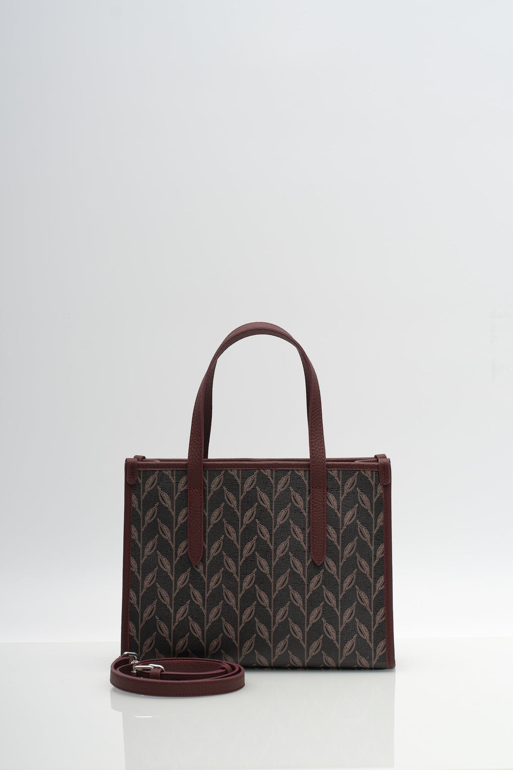 LEAF MONOGRAM - MINI BAG CRIMSON BEAK NOSTOS BORDO