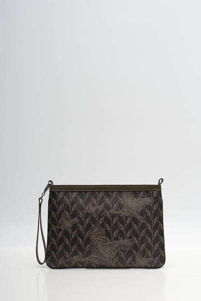 LEAF MONOGRAM - MINI CLUTCH - CRIMSON BEAK NOSTOS YEŞİL