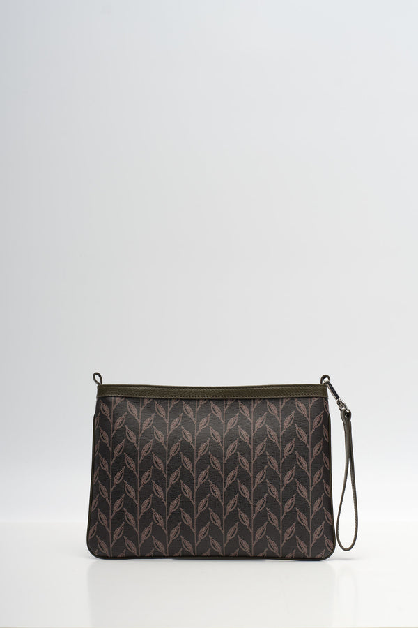 LEAF MONOGRAM - MINI CLUTCH -  YEŞİL