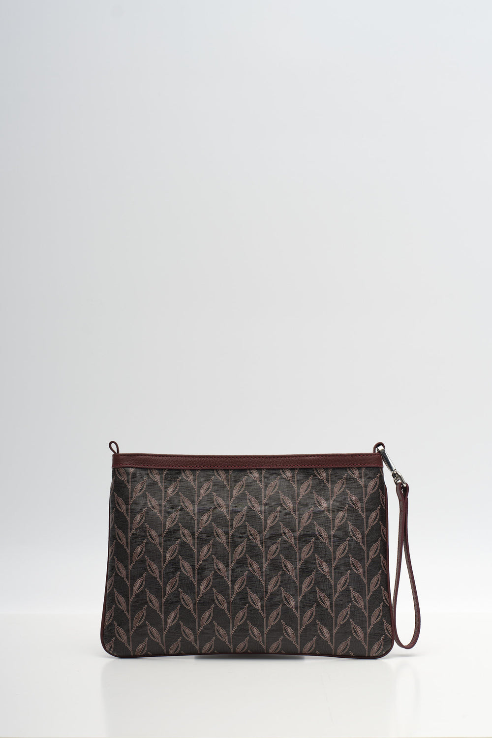LEAF MONOGRAM - MINI CLUTCH -  BORDO