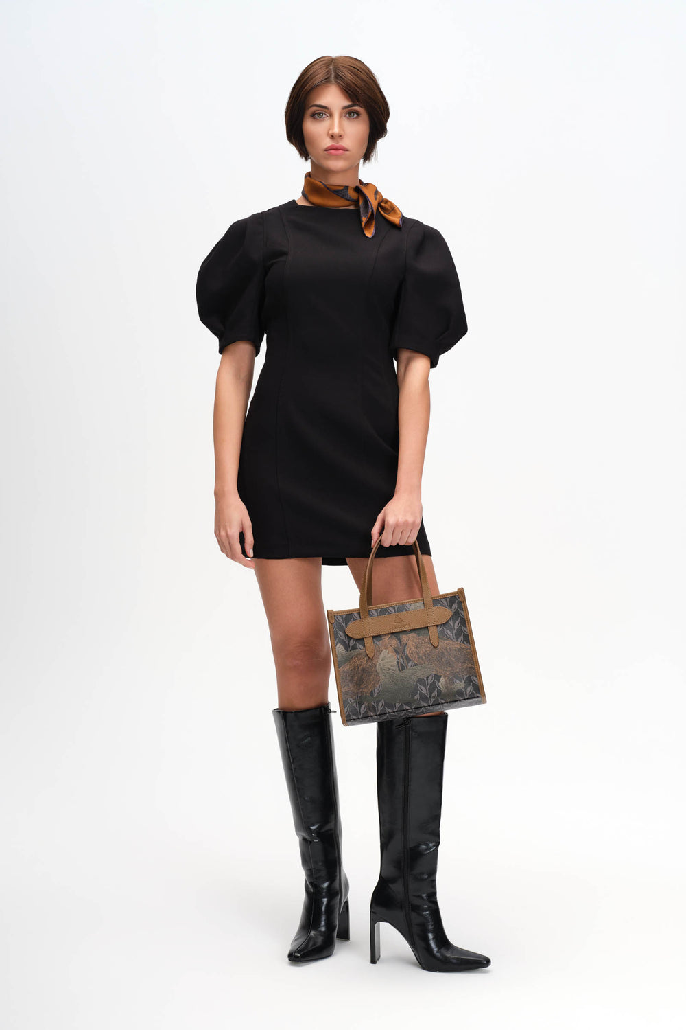 LEAF MONOGRAM - MINI BAG - GREEN BROWN