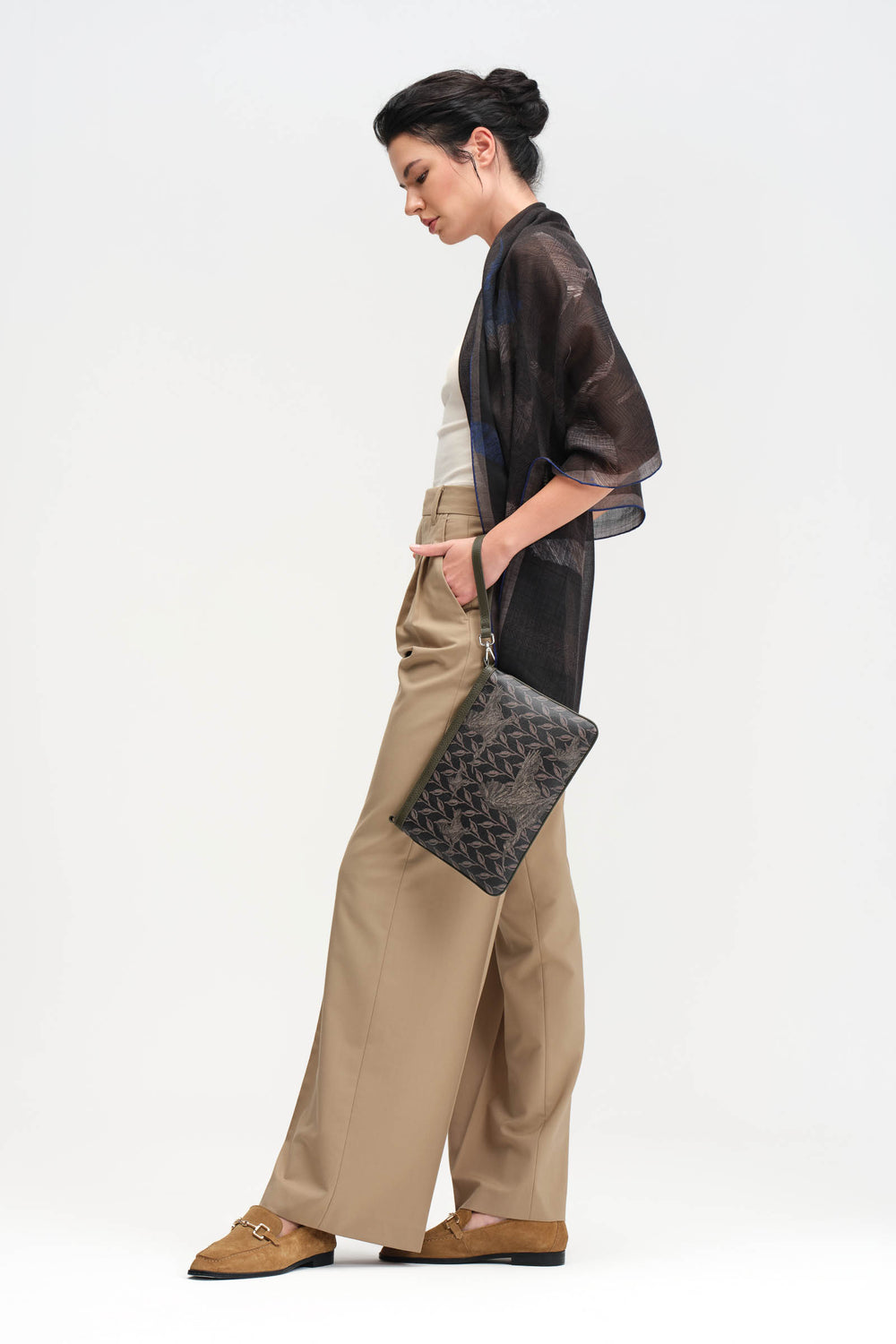 LEAF MONOGRAM MINI CLUTCH - PİNK