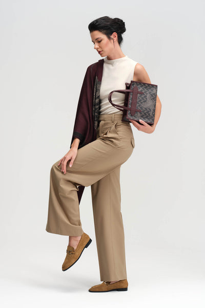 LEAF MONOGRAM - MINI BAG - GREEN BROWN