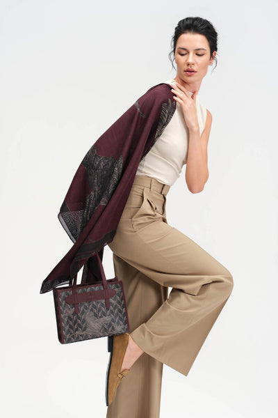 LEAF MONOGRAM - MINI BAG - GREEN BROWN