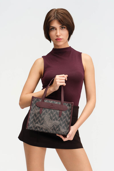 LEAF MONOGRAM - MINI BAG - GREEN BROWN