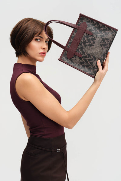 LEAF MONOGRAM - MINI BAG - GREEN BROWN