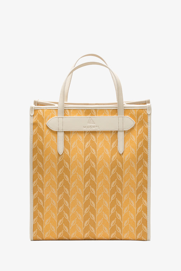 LEAF MONOGRAM - TOTE BAG MEDIUM - YELLOW