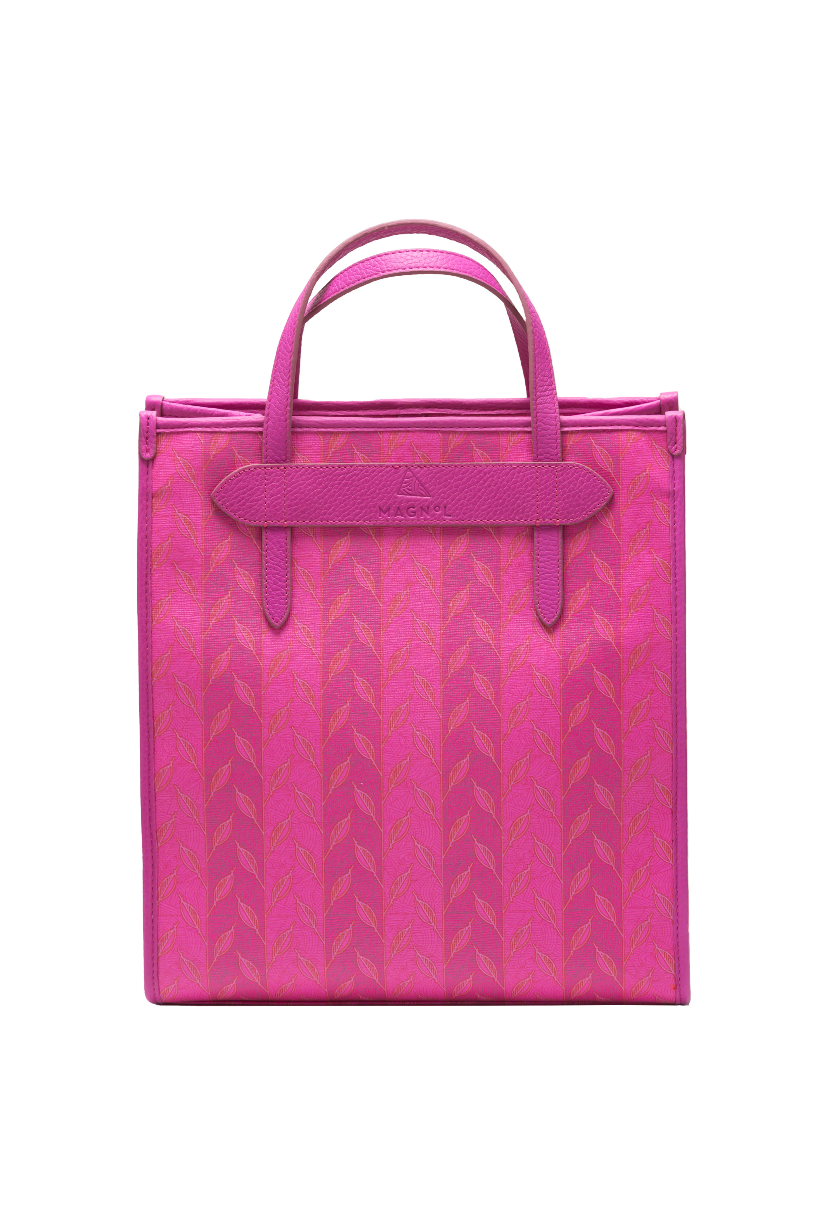 LEAF MONOGRAM - TOTE BAG MEDIUM - FUŞYA