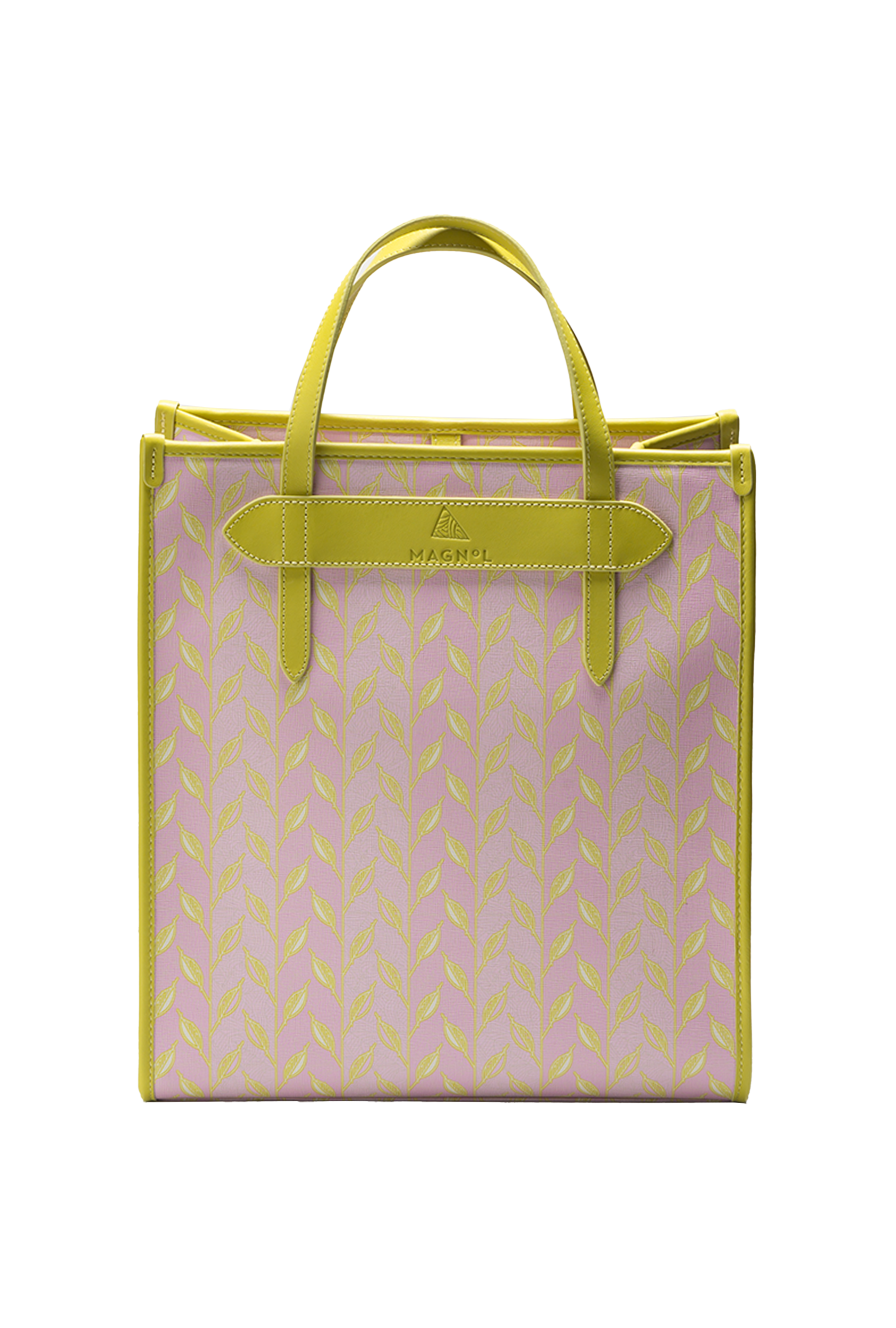 LEAF MONOGRAM - TOTE BAG MEDIUM - PEMBE