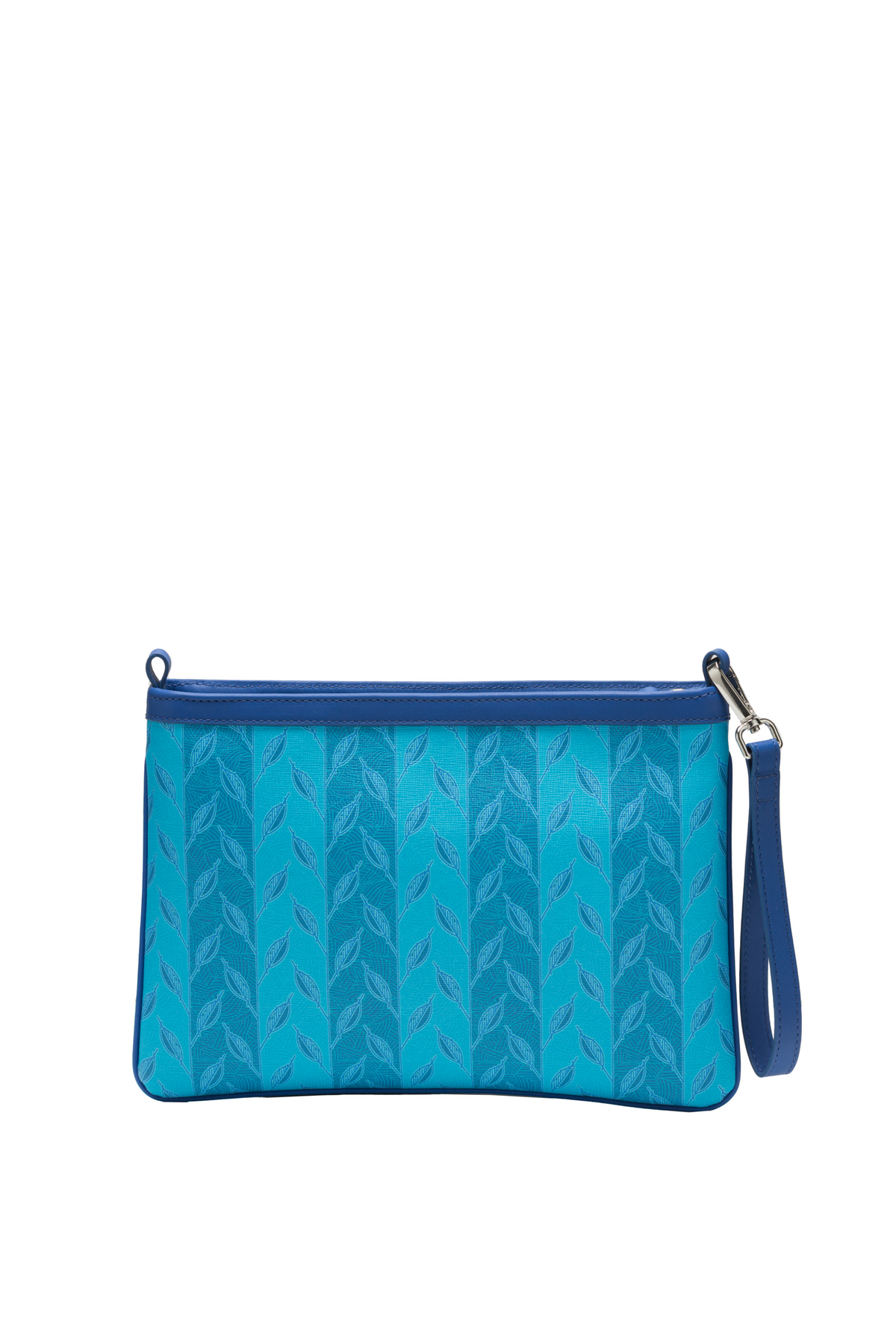 LEAF MONOGRAM MINI CLUTCH - BLUE