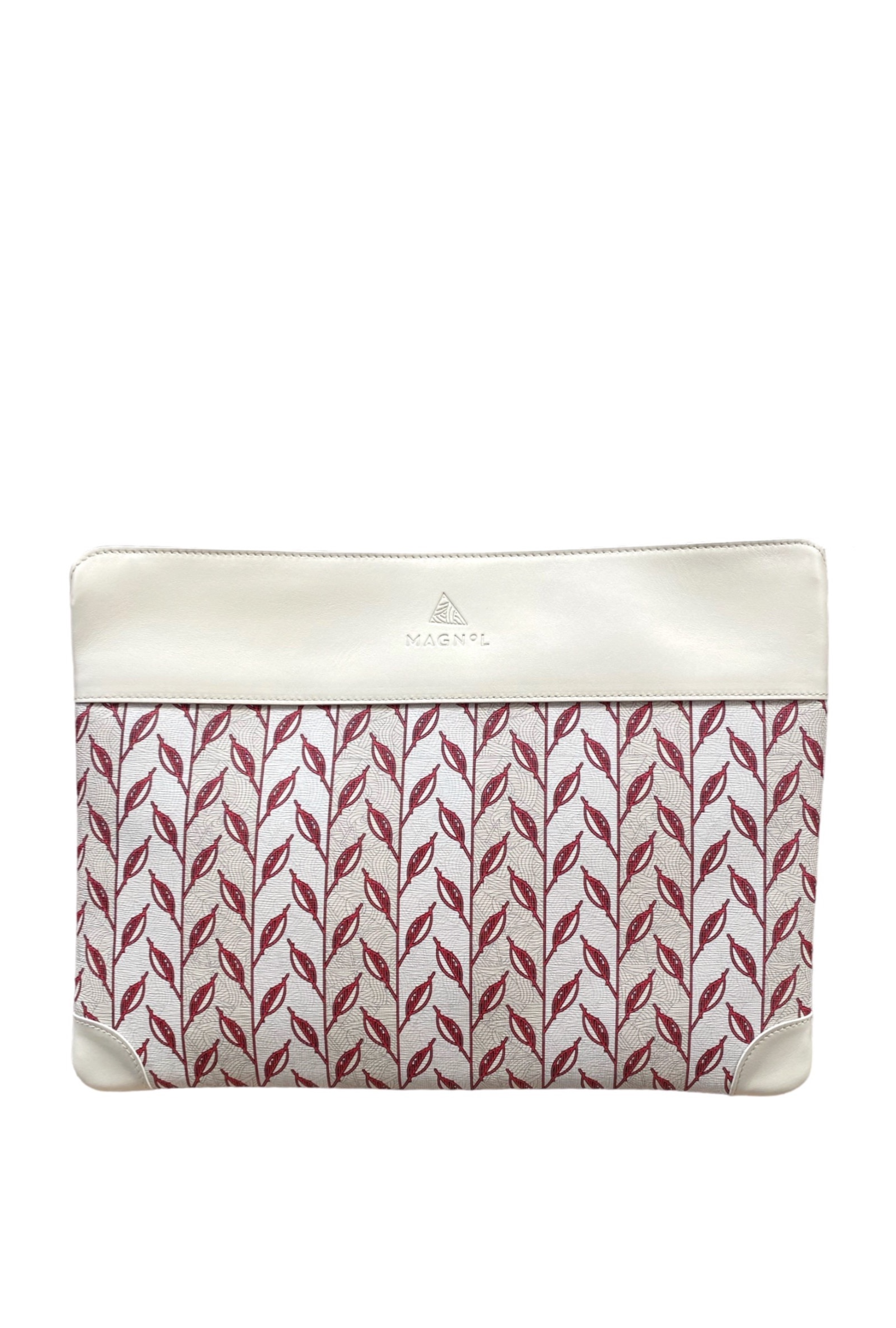 LEAF MONOGRAM IPAD ÇANTASI - KIRMIZI BEYAZ